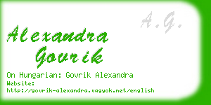 alexandra govrik business card